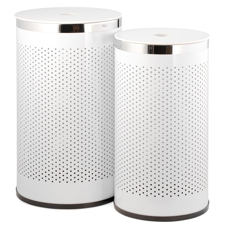 TORRE & TAGUS d-PETIT PANIER A LINGE STUDIO METAL BLANC 12X22