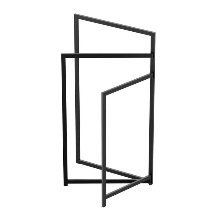 IMPÉRIAL Porte serviette triple pivotant noir mat