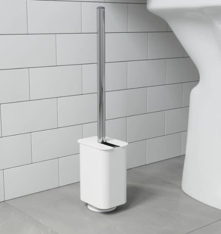UMBRA Brosse de toilette flex surelock a ventouse blanche