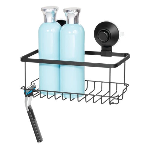 INTERDESIGN PANIER DE DOUCHE EVERETT A SUCTION NOIR MAT INTERDESIGN PANIER DE DOUCHE EVERETT A SUCTION NOIR MAT