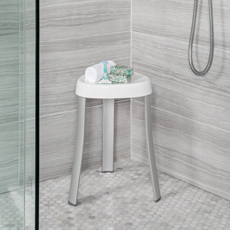 BETTER LIVING Banc de douche spa blanc 15x15x18h