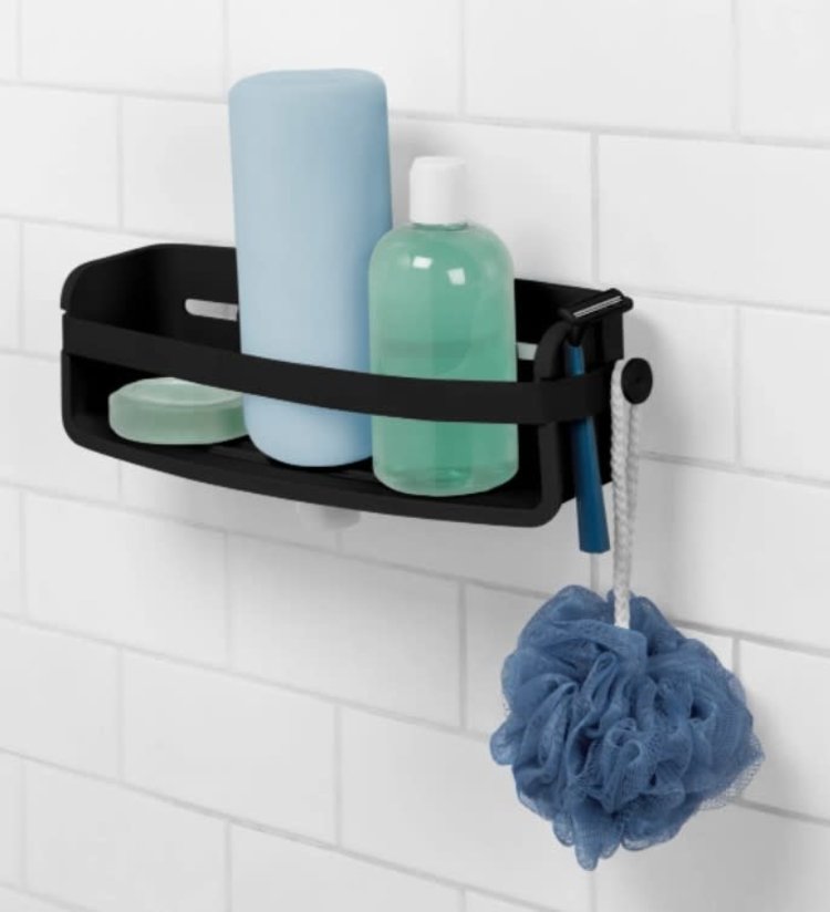 UMBRA Panier simple de douche flex avec ventouse à succion 33 x 11 x 9 noir