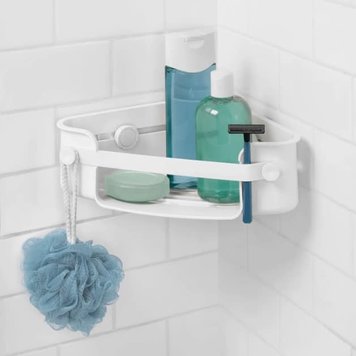 UMBRA Panier en coin à ventouse flex blanc