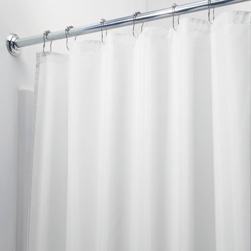 INTERDESIGN Doublure à rideau de douche impermeable 72 x 72po blanc