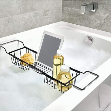 INTERDESIGN Pont de bain en metal noir mat