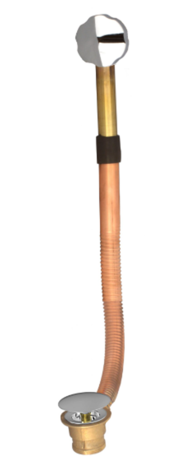 BARIL Drain et trop-plein pour bain 20po flexible chrome