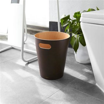 UMBRA POUBELLE WOODROW EN BOIS ESPRESSO