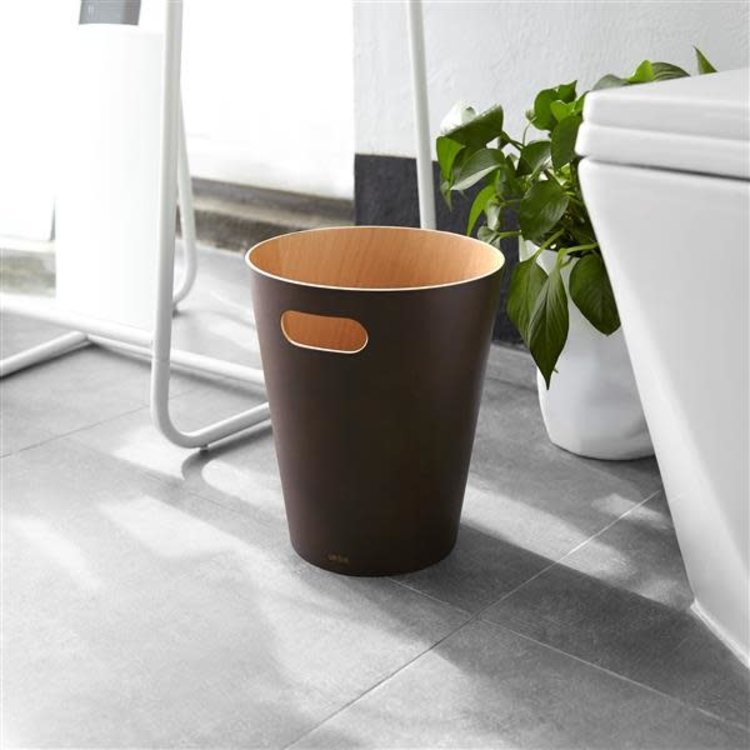 UMBRA POUBELLE WOODROW EN BOIS ESPRESSO