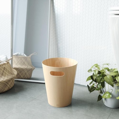 UMBRA POUBELLE WOODROW EN BOIS NATURELLE UMBRA POUBELLE WOODROW EN BOIS NATURELLE