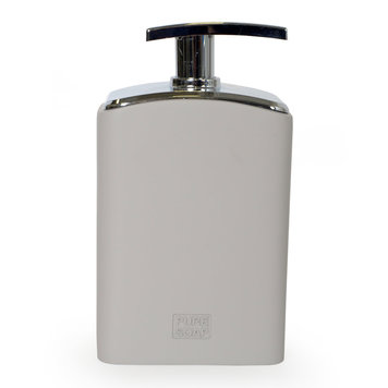 MODA AT HOME POMPE A SAVON EVERLEY RESINE UNI GRIS PALE