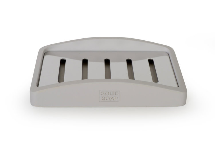 MODA AT HOME Discontinué - Porte savon resine everley uni gris pale