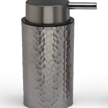 MODA AT HOME Pompe Ã  savon acrylique hammered charcoal satin