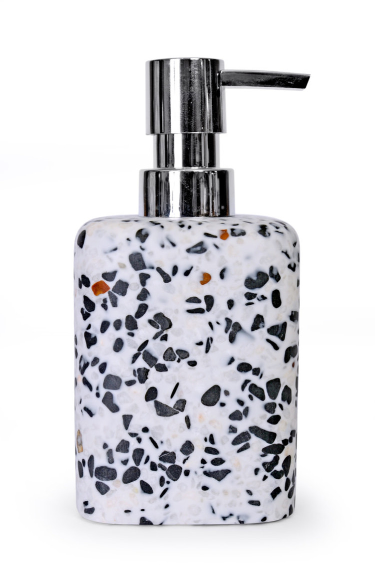 MODA AT HOME Pompe a savon bianco terrazo blanc/noir/rose