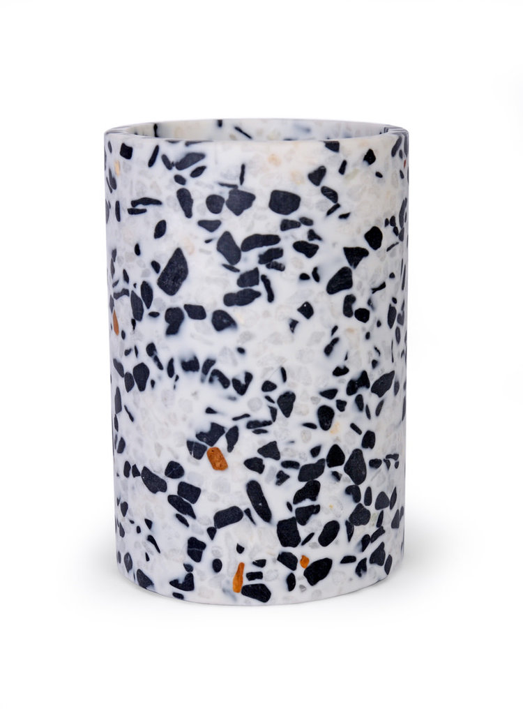 MODA AT HOME Verre bianco terrazo blanc/noir/rose