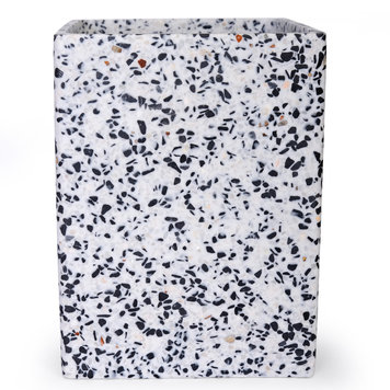 MODA AT HOME Poubelle bianco terrazo noir/blanc/rose