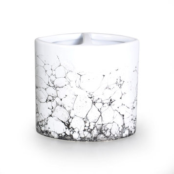 MODA AT HOME Porte brosse dent watercolour blanc/noir