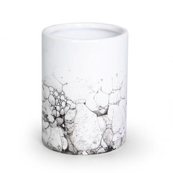 MODA AT HOME Poubelle watercolour blanc/noir