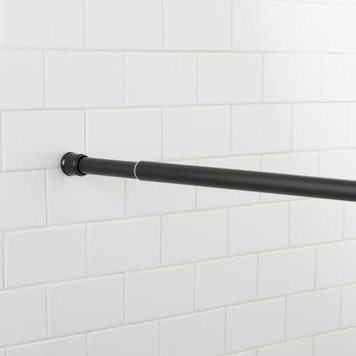 MODA AT HOME Pole a  rideau de douche 41-76po noire matte