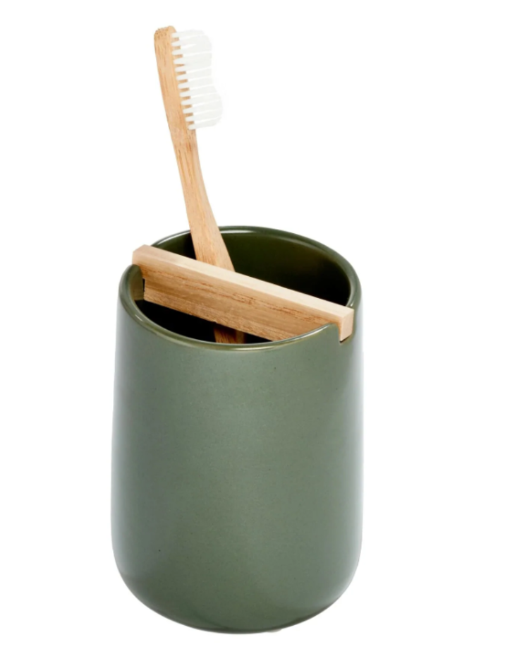 INTERDESIGN PORTE BROSSE A DENT ECO VERT MOSS