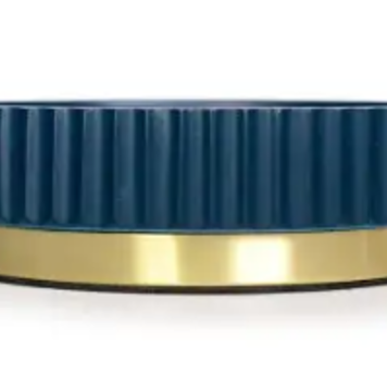 MODA AT HOME Savonnier ridges marine/or