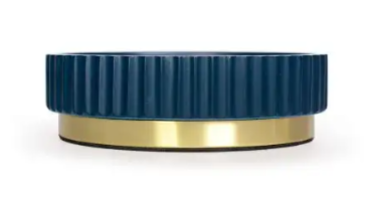 MODA AT HOME Savonnier ridges marine/or