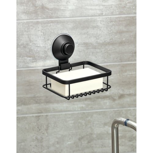 INTERDESIGN PORTE SAVON MURAL EVERETT A SUCTION NOIR MAT INTERDESIGN PORTE SAVON MURAL EVERETT A SUCTION NOIR MAT