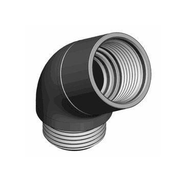 TENZO Coude de douchette noir