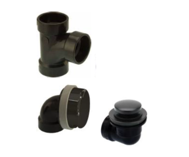 WATCO DRAIN PRESSION POUR BAIN ABS NOIR