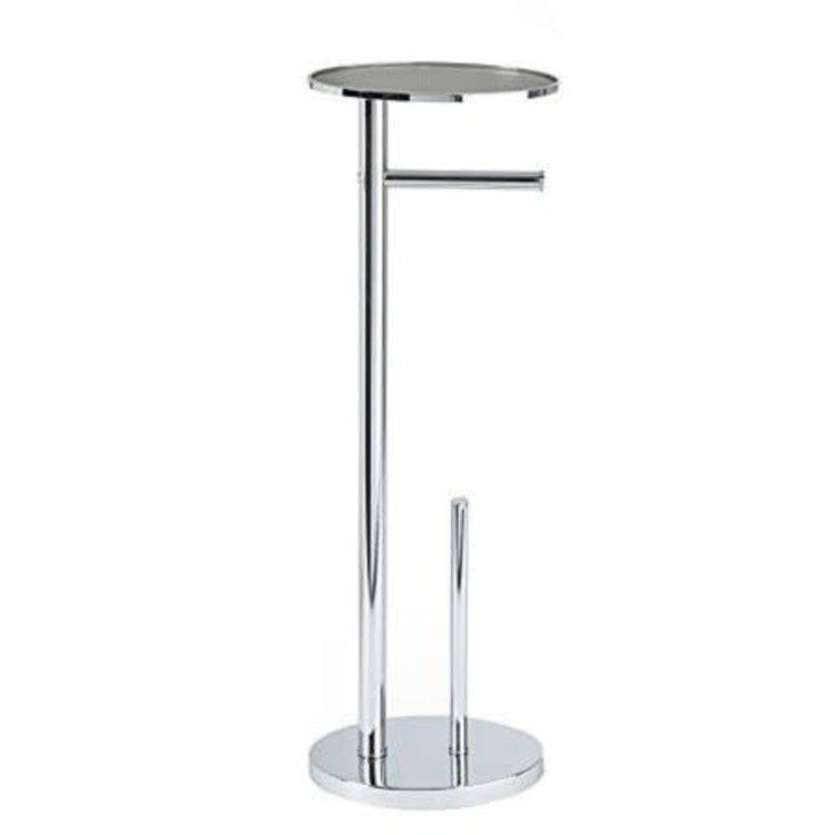BETTER LIVING Porte papier toilette avec tablette ovo chrome