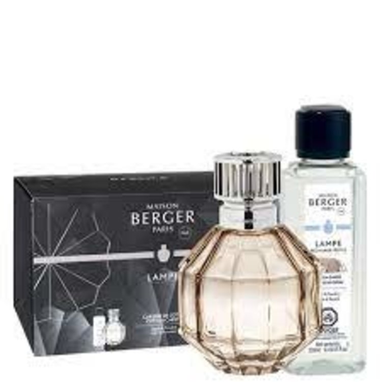BERGER PARIS Lampe facette  beige + parfum