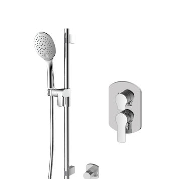 TENZO PRO Finition kit de douche galia rond 2fcts rotative pression balancée chrome