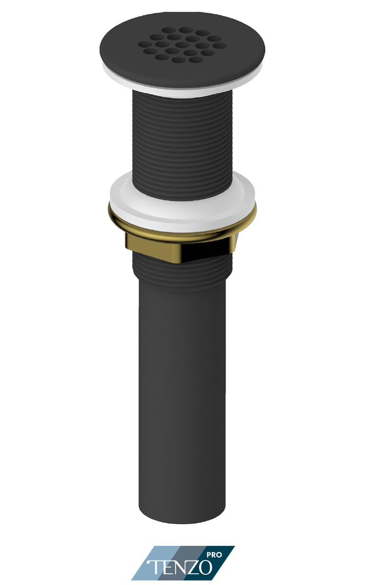 TENZO PRO Drain de lavabo a pression sans trop-plein grillage noir
