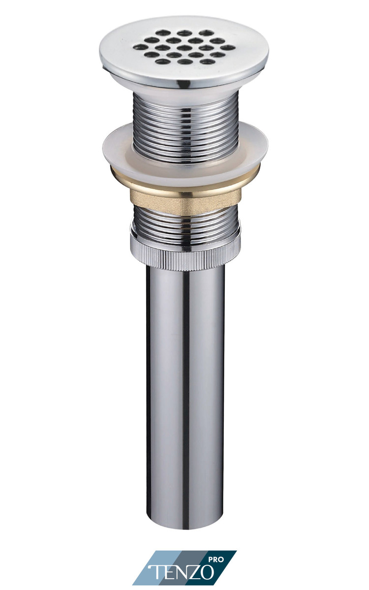 TENZO PRO Drain de lavabo a pression sans trop-plein grillage chrome