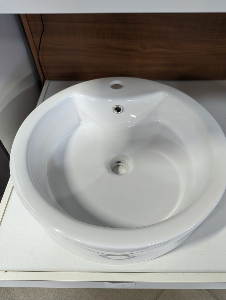 LIGANO d- LAVABO #43 19-1/4 X 19 X 5-5/8 PORCELAINE BLANCHE