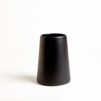 MODA AT HOME Verre crater ceramique noir mat