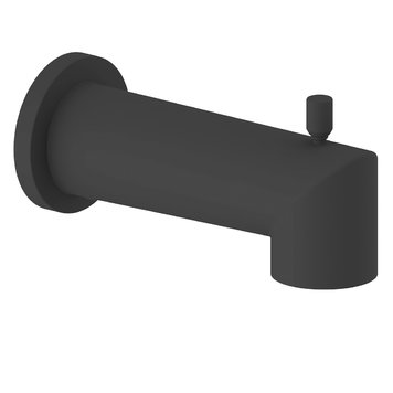 TENZO PRO BEC DE BAIN 6PO AVEC DEVIATEUR MURAL NOIR MAT