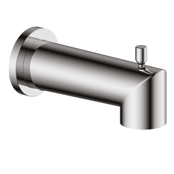 TENZO PRO Bec de bain rond avec déviateur 6po chrome