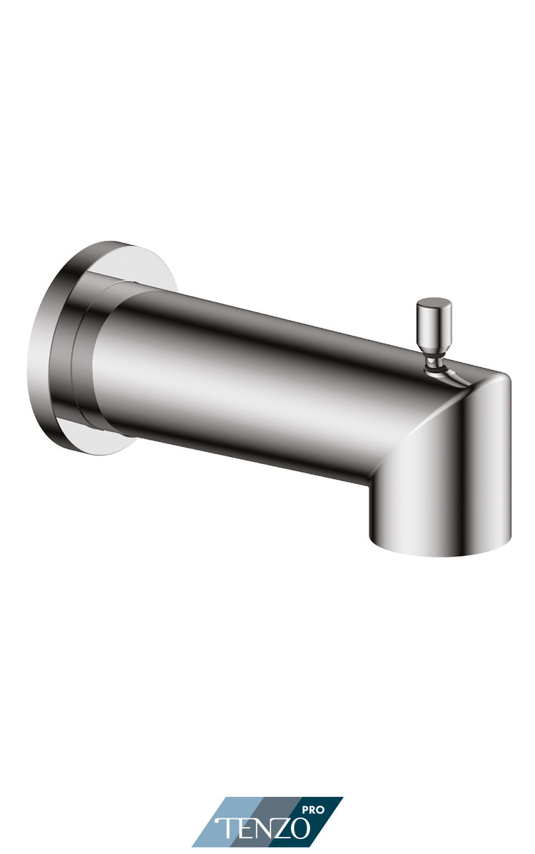 TENZO PRO Bec de bain rond avec déviateur 6po chrome