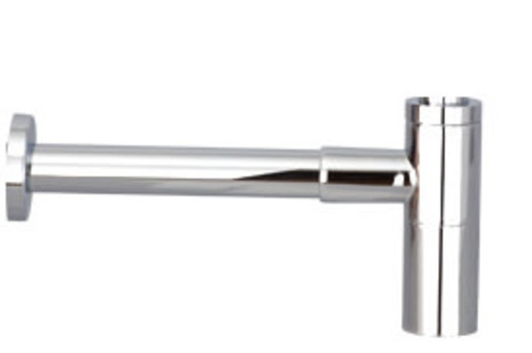 BARIL Siphon decoratif rond chrome