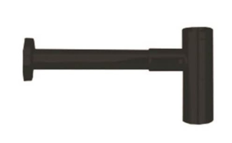 BARIL Siphon decoratif rond noir