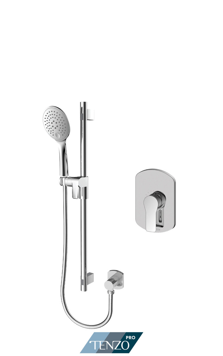 TENZO PRO Finition kit de douche galia rond 1 fonction pression balancée chrome
