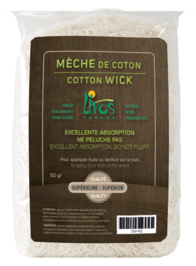 LIVOS MECHE DE COTON 50GR