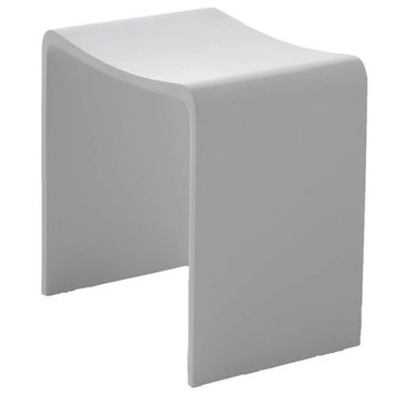ICO Banc de douche 16 x 12 x 17po en polymere blanc mat