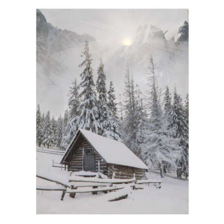 ATTITUDES Cadre lumineux cabane hivernal 6x8