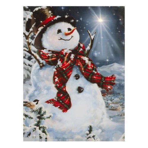 ATTITUDES CADRE LUMINEUX BONHOMME DE NEIGE 6X8 ATTITUDES CADRE LUMINEUX BONHOMME DE NEIGE 6X8