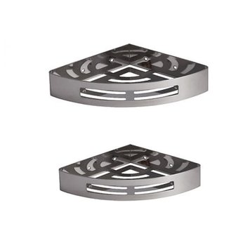 ODASS Deux tablettes de coin 8 5/16'' en acier inoxydable chrome (mirroir)