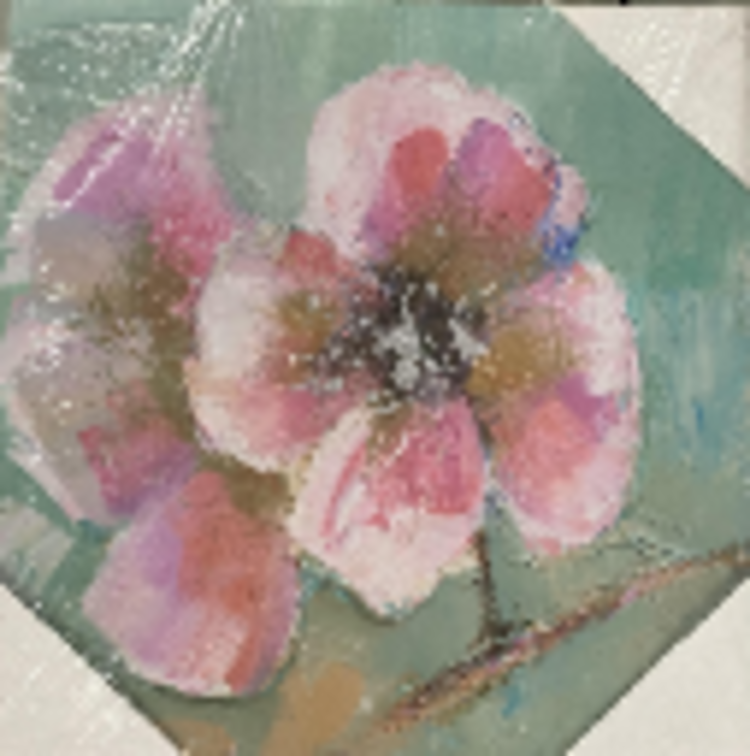 ATTITUDES CADRE FLEURS ROSE/SARCELLE 11X11