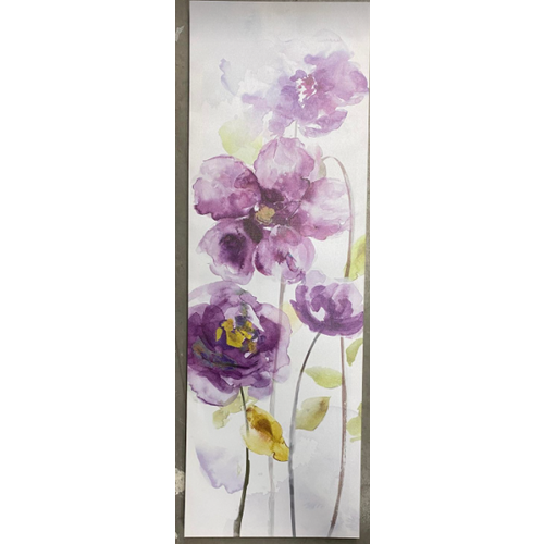 ATTITUDES CADRE FLEUR MAUVE ET LIME 12X36 ATTITUDES CADRE FLEUR MAUVE ET LIME 12X36