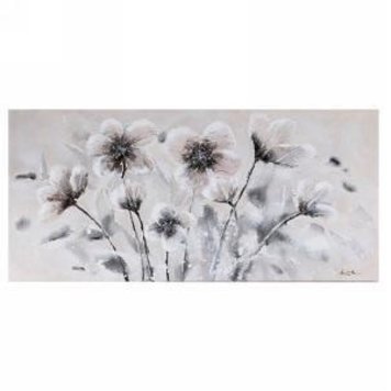 ATTITUDES CADRE FLEURS GRISES 60X28