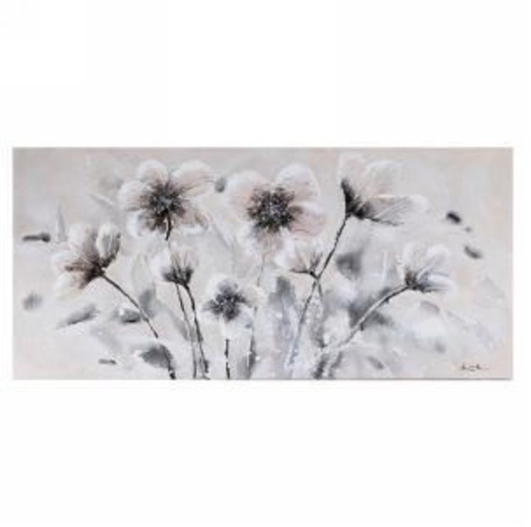 ATTITUDES Cadre fleurs 60 x 28po gris